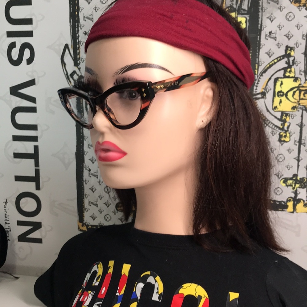 New Authentic Gucci Women's Tortoise Shell Glasses GG1083o 002